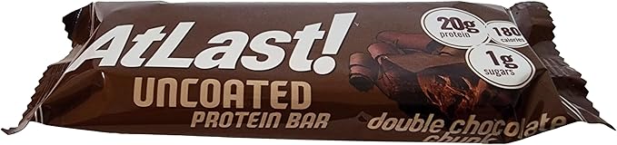 AtLast! Nutrition Double Chocolate Chunk Protein Bars – Low Carb Keto-Friendly High Protein Gluten-Free Low Sugar Snack – 20g Protein Only 3g Net Carbs – Box of 12