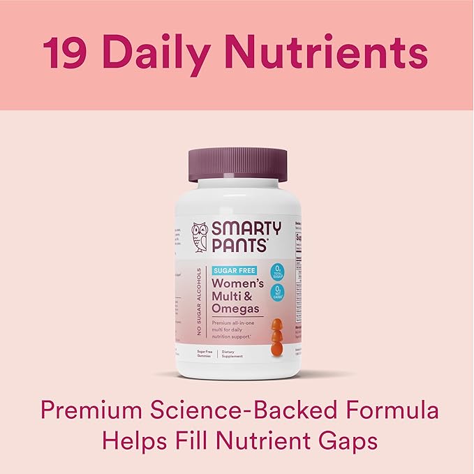 SmartyPants Kids Multivitamin Gummies 120 Count and Women's Multivitamin Gummies 60 Count Bundle