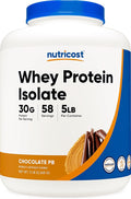 Nutricost Whey Protein Isolate (Chocolate Peanut Butter 5 Pound) Protein Powder