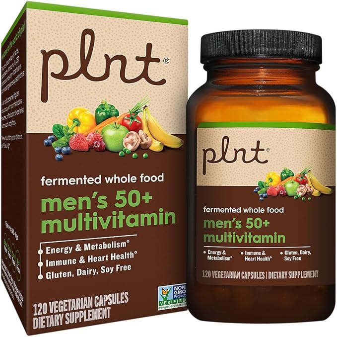 plnt Fermented Whole Food MenaTMs 50+ Multivitamin (120 Vegan Capsules)