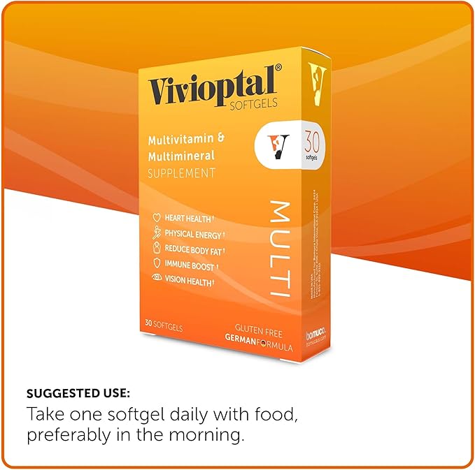 Vivioptal Multi 30 Softgels Multivitamin &amp Multimineral Gluten Free German Formula