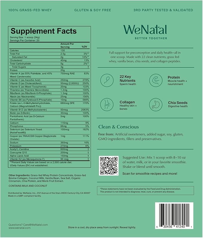 WeNatal Prenatal Protein+ Together