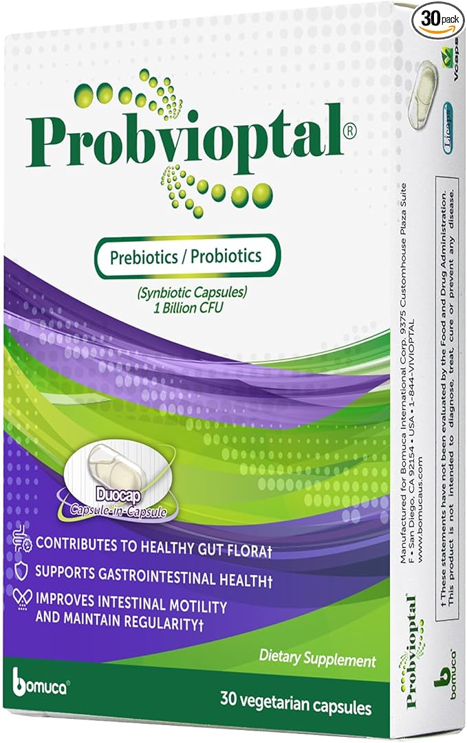 Probvioptal 30 Capsules Probiotics &amp Prebiotics Duocap 1 Billion CFU Gluten Free