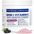 Twig &amp Leaf MSM + Vitamin C Powder – MSM Powder for Hair Growth Nails &amp Joint Support – Non-GMO Gluten Free – 30 Servings - 7.9 oz