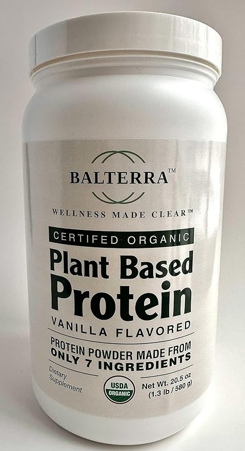 Organic Plant Based Protein by Balterra – Physical Performance Protein Supplement (Vanilla)