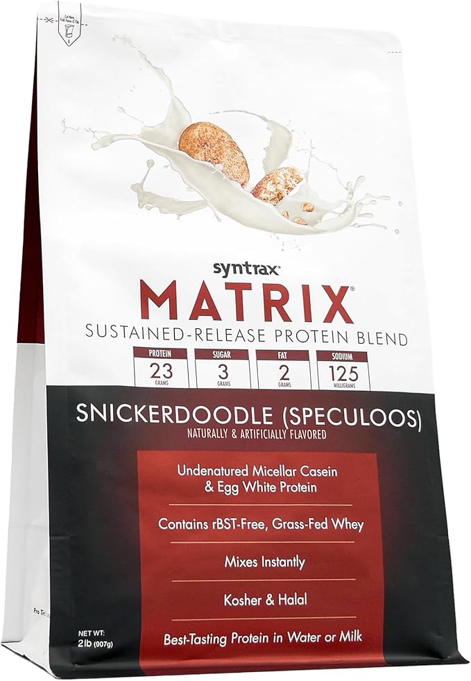 Syntrax Nutrition Matrix - Sustained-Release Protein Blend Snickerdoodle 2 lbs. Real Cookie Pieces