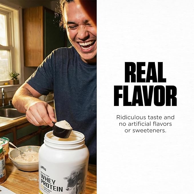 Levels Grass Fed Whey Protein Powder No Artificials 24G of Protein Cappuccino 2LB