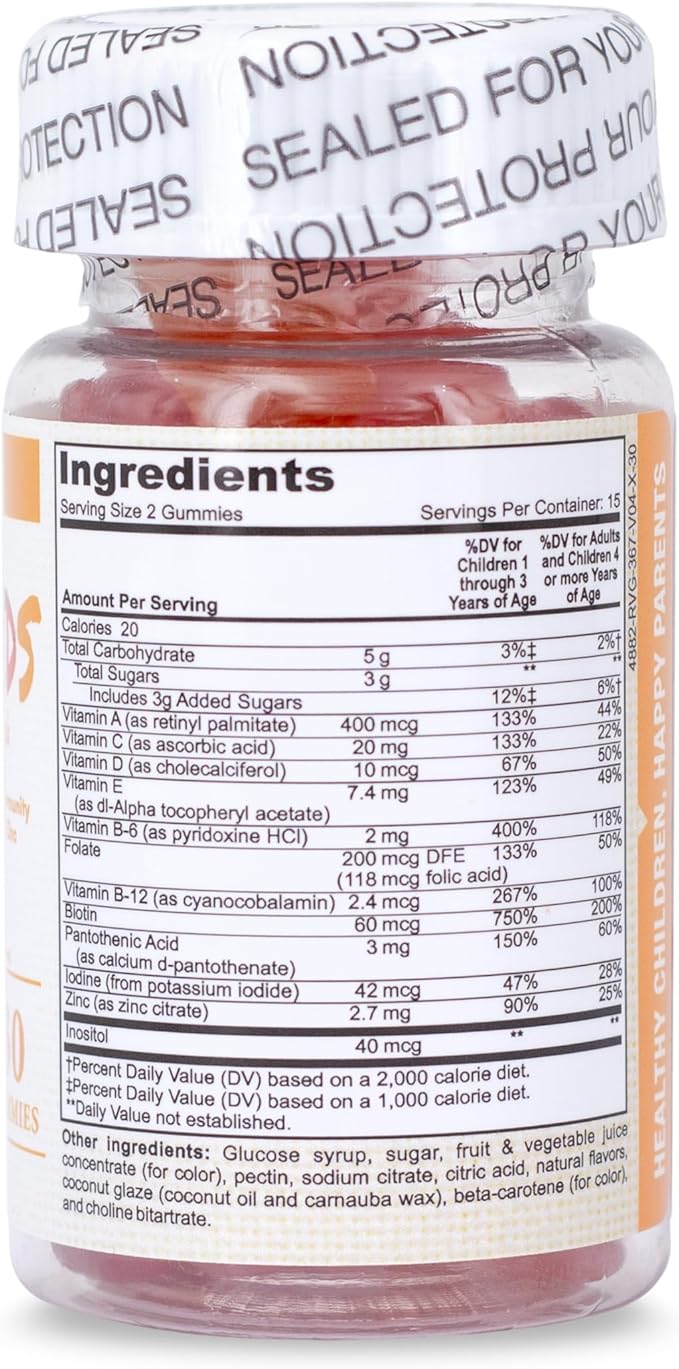 Amevit Kids Gummy Multivitamin - Complete Daily Vitamins for Children - with Essential Nutrients for Growth &amp Immunity - Natural Fruit Flavor - 30 Gummies