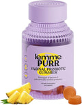 Lemme Purr Vaginal Probiotic Gummies for Women - Balanced pH Healthy Odor Yeast Balance &amp Flora Support + Vitamin C for Immune Health - Tasty Pineapple (60 Count)