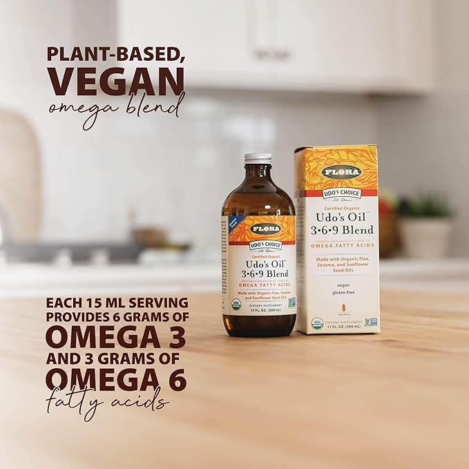 UDO’s Triple Omega 3-6-9 DHA Oil Blend 8.5 oz - &amp Gluten Free