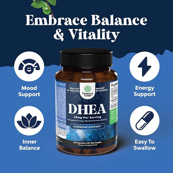 Bundle of DHEA Supplement for Hormone Balance Mood Stability Brain Function - Dehydroepiandrosterone and Vitamin D3 Gummies for Daily Wellness with 2000IU per Serving Bone Muscle &amp Immune Suppor