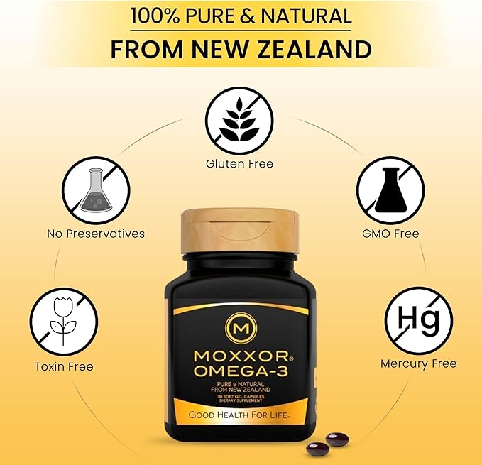 Omega 3 New Zealand Green Lipped Mussel Oil Soft Cap for Joint Support &amp Mobility Heart &amp Immune Support No Fishy Aftertaste 1-Pack 60Soft Capsules 2-Soft Cap Per Day 30 Day Supply