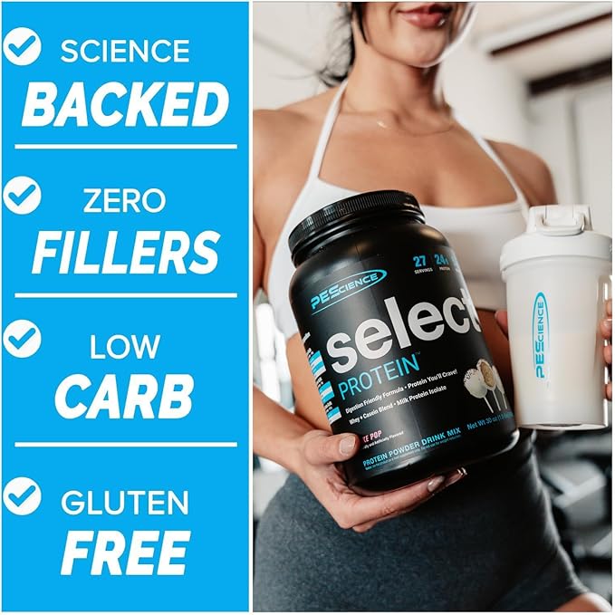 PEScience Select Protein Powder Whey and Casein Blend Lean Protein Powder for Women and Men Low Calorie Low Carb Keto Friendly Gluten Free Cookies and Cream - 55 Servings