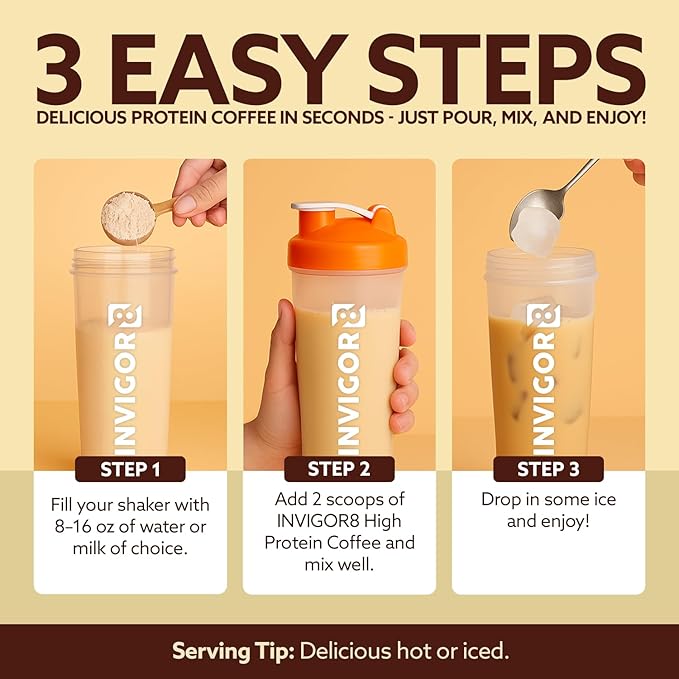 High Protein Coffee Powder 25 Grams Whey Isolate100mg Natural Green Tea Caffeine | 0 Added Sugar Keto Gluten Free 99.9% Lactose Free | Hot or Iced15 Serving 15 Servings (17 OZ French Vanilla)