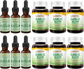 LOVITA Ultimate Stock Up Bundle - 6 Propolis Liquid &amp 6 Odorless Garlic Bottles Year-Round Health Supply (12 Pc)