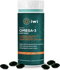Iwi Omega-3 Sport 60 Softgels (30 Servings) Plant-Based Vegan Algae Omega 3 with DHA Exercise Recovery Support Dietary Supplement Krill &amp Fish Oil Alternative No Fishy Aftertaste