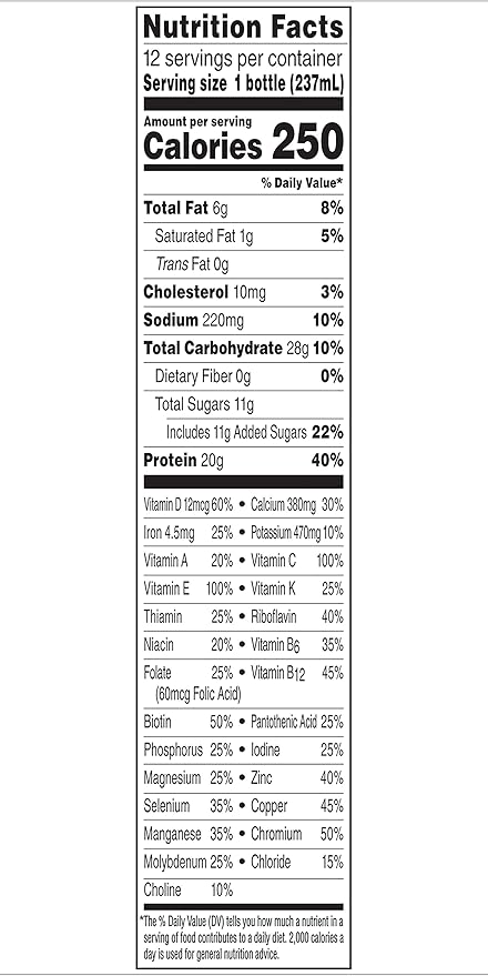 Boost High Protein Balanced Nutritional Drink Rich Chocolate Muscle Health &amp Energy with Protein Vitamins &amp Minerals 25% Less Sugars 8 FL OZ Bottles 12 CT (Pack of 1)