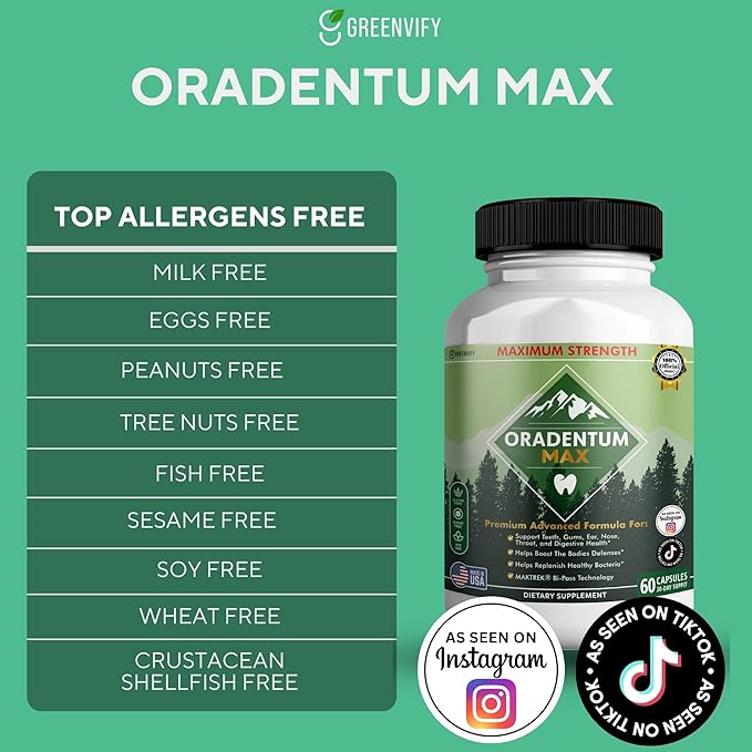 Oradentum Max Probiotic Supplement 40 Billion CFU 60 Capsules 30 Day Supply (3)