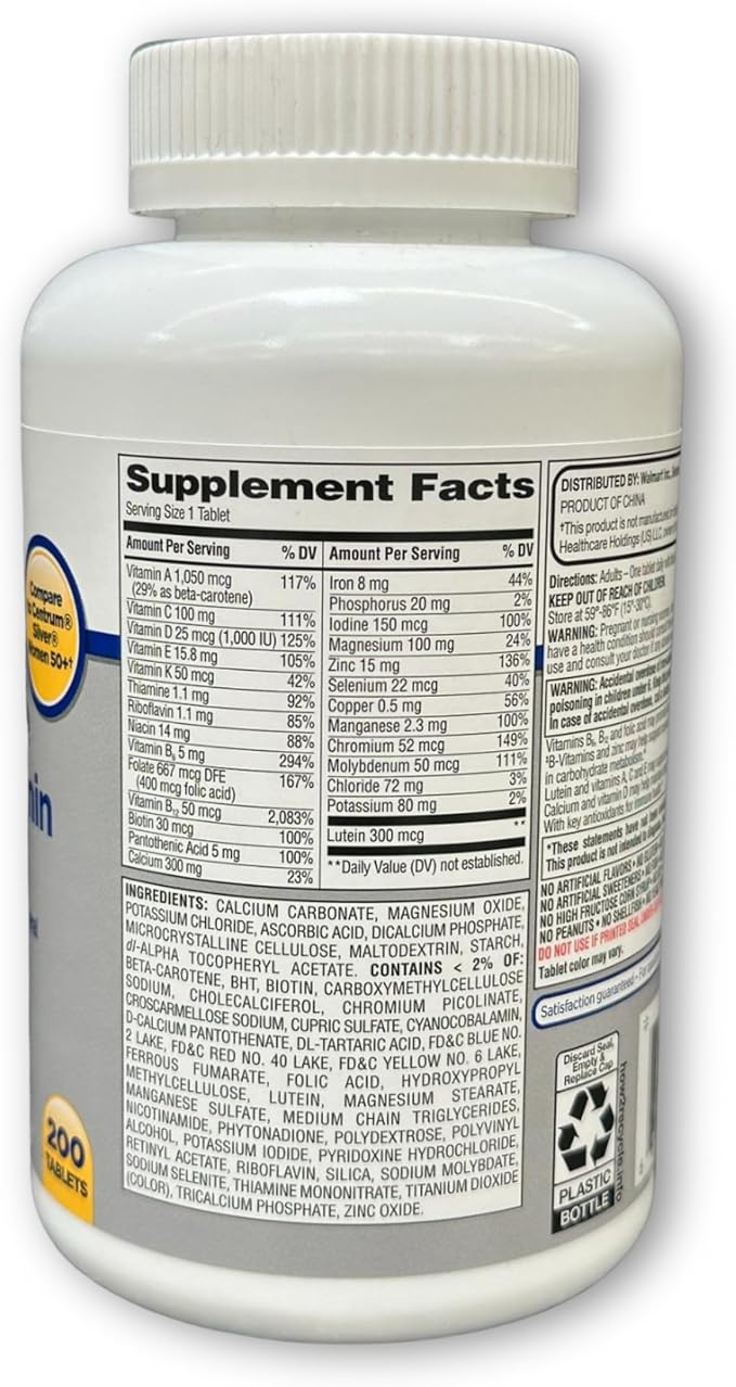 Multivitamin Multimineral Women 50 Plus- Tablets 200ct (Pack of 1)