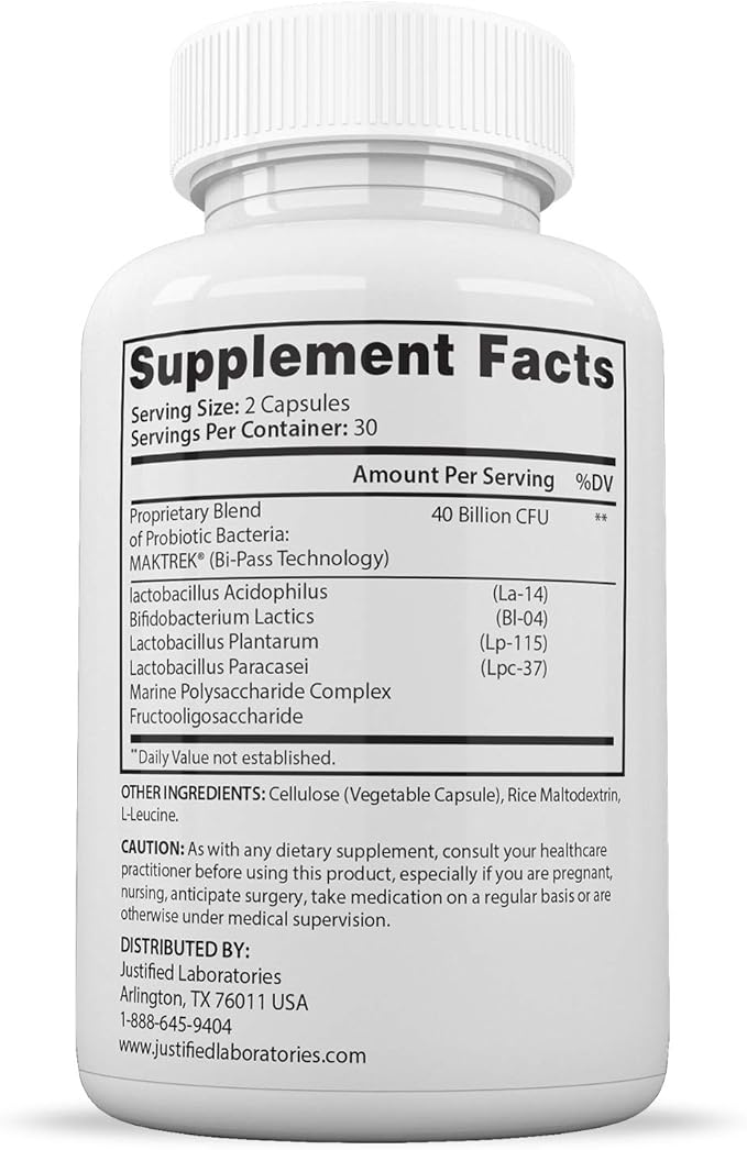 Justified Laboratories (3 Pack) Fungus Clear Max Pills 40 Billion CFU Probiotic 180 Capsules