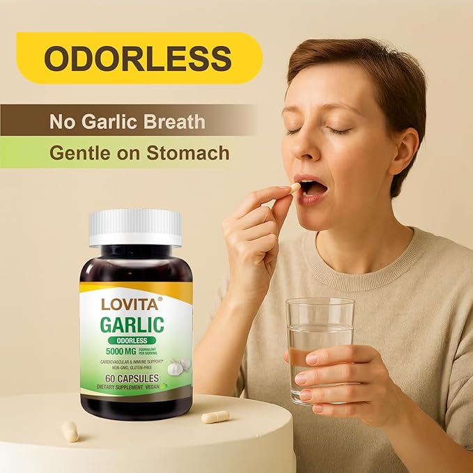 LOVITA 12-Piece Bulk Bundle - 4 Propolis 4 Odorless Garlic &amp 4 Echinacea Extracts Total Body Defense Value Pack (12 Pc)