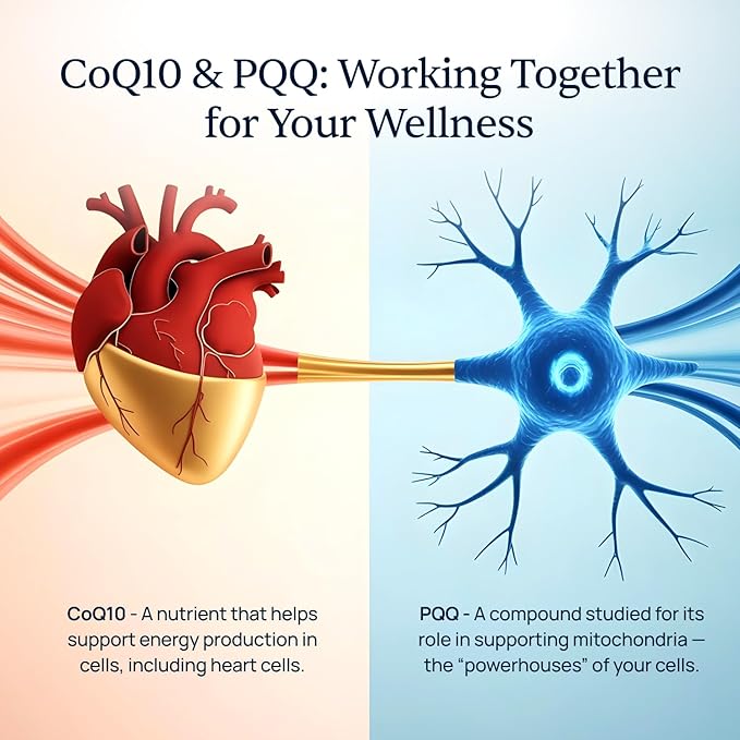 Simple Promise CardioClear7 - Coenzyme Q10 (CoQ10) 100mg and PQQ 10mg Heart Health Supplement with Shilajit - Supports Circulation Cellular Energy &amp Cardiovascular Health - 30 Capsules