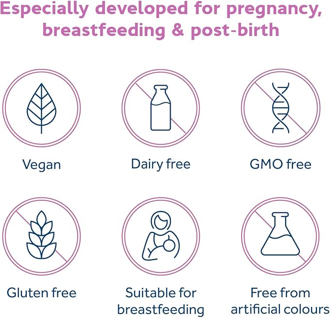 Optibac Probiotics Pregnancy - Vegan Probiotic for Pregnant &amp Breastfeeding Women to Support Gut Immune &amp Vaginal Health 12 Billion CFU &amp Prebiotic - 30 Capsules