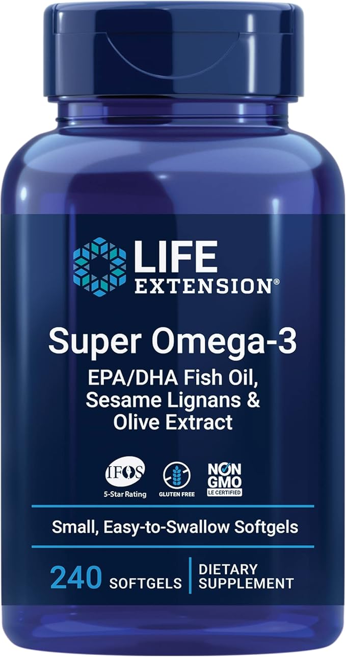 Life Extension Bone Restore + Vitamin K2 Vitamins &amp Minerals Maintain Bone Health &amp Strength &amp Super Omega-3 EPA/DHA Fish Oil Sesame Lignans &amp Olive Extract