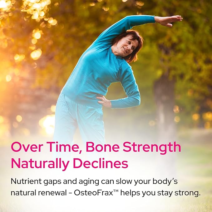 OsteoFrax™ Bone Health Supplement for Women - Cissus Quadrangularis &amp OsteoCaf® Vitamin D3 &amp K2 MK-7 Supports Bone Wellness 4-Phase Bone Support Formula