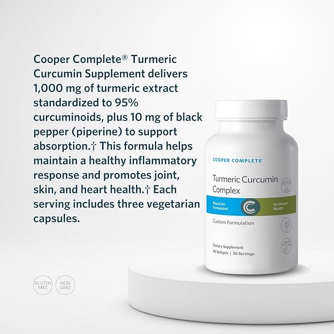 Cooper Complete - Turmeric Curcumin Complex with BioPerine 90 Softgels. Pack of 1