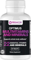 Multivitamin &amp Minerals One Tablet per Day Packed with 22 Essential – Immune Support | Energy Metabolism | Bone Health | Cognitive Support and More…– for Women &amp Men | 60 Count