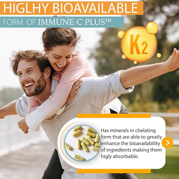 Quercetin 1000mg Vitamin C 1000mg Zinc 50mg Vitamin D3 5000iu Selenium Copper Acerola Ginger Rutin Bitter Orange Rose Hips Echinacea Immune C Plus 14 in 1 Immune C Plus (120 Count)