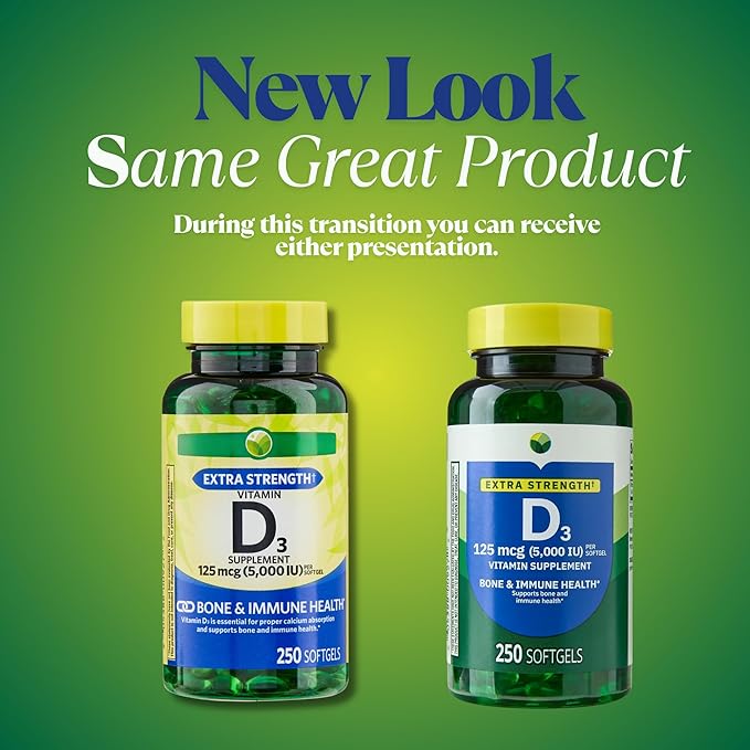KP+ Vitamin D3 125 mcg (5000 IU) | Bone &amp Immune Health | Gluten Free | 250 Softgels | Pack of 1