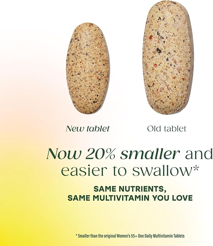 MegaFood Women Over 55 One Daily Supports Optimal Health and Wellbeing Multivitamin and Mineral Dietary Supplement Vegetarian 60 tablets (60 servings)