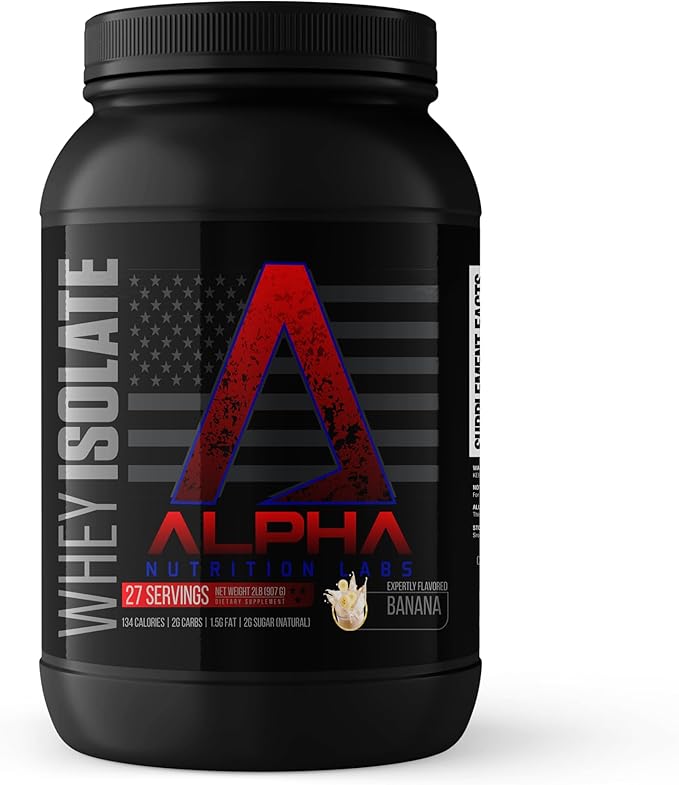 Whey Isolate Protein Powder - Banana Flavor 28G of Protein Protein Source Low Carb Classic Specialty