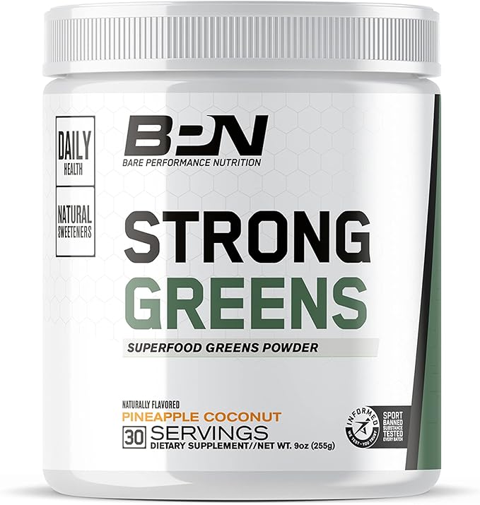 BARE PERFORMANCE NUTRITION BPN Vegan Vanilla Protein + Strong Greens Pineapple Coconut Bundle