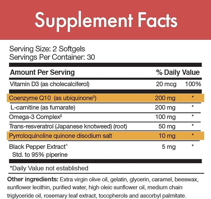 Stop Aging Now - MAX-Q10 ULTRA CoQ10 with BioPQQ - Advanced CoQ10 Complex with PQQ - 60 Softgels