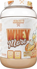 Axe &amp Sledge WHEY More Premium Protein Blend | 24g Protein Whey Concentrate &amp Isolate | Prebiotic Fiber for Enhanced Absorption | Creamy Delicious Versatile | 30 Servings Peanut Butter Pie