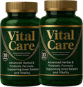 Vital Care – Advanced Herbal &amp Probiotic Supplement | Supports Natural Detox Vital Natural Organic Purifier | 30 Capsules for Daily Wellness Energy &amp Vitality 1 Bottle (2)