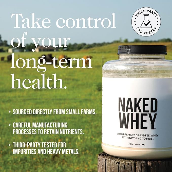 NAKED Grass Fed Protein Bundle: 1LB Casein and 1LB Vanilla Whey