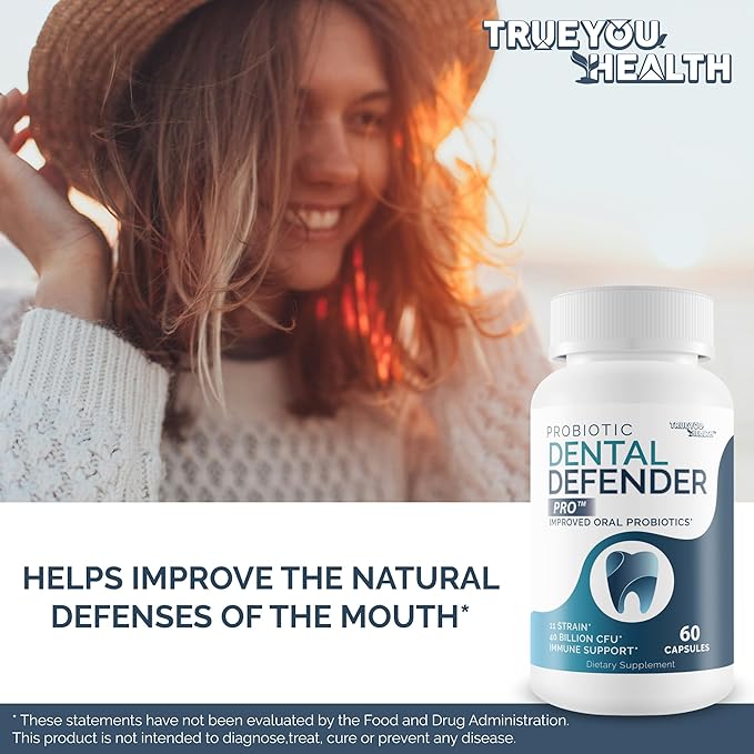 Probiotic Dental Defender Pro - Our Best Oral Probiotics for Teeth and Gums - Healthy Teeth Vitamins Supplements - Oral Health Probiotics - Probiotic Dental Supplements for Teeth Enamel Supplement