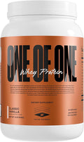 ONE of ONE Whey Protein Powder – 25g Whey Protein Concentrate with Digestive Enzymes Gluten Free Low Carb Post-Workout Recovery – Classic Vanilla Flavor 2lb