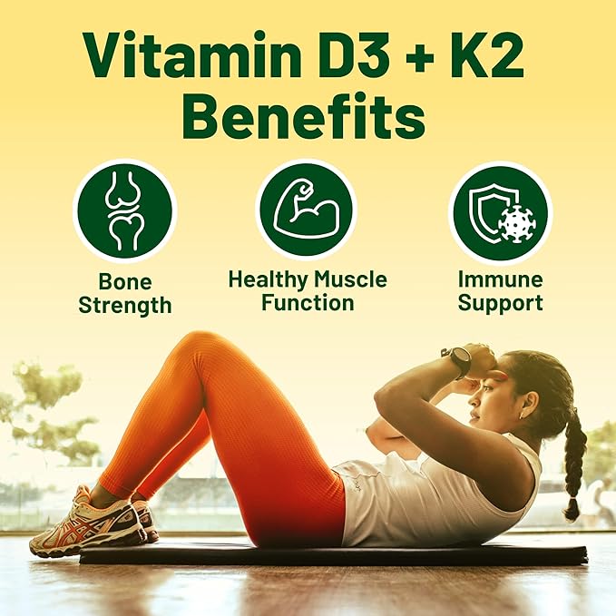 Vegan Vitality Brain &amp Body Balance Bundle: 120 Lions Mane Mushroom Nootropic Brain Support Supplement and 60 Vegan Vitamin D3 + K2 4000IU (100mcg)