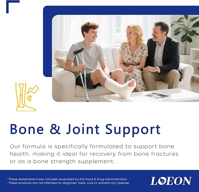 Bone Fracture Supplement Bone &amp Joint Support Key Vitamins and Minerals for Bones 60 Capsules