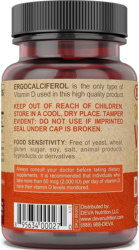 Deva Vegan Vitamins Vitamin D 800Iu Vegan 90 Tab8