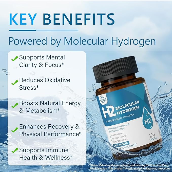 Raw Probiotics for Women &amp Men (100 Billion CFU 35 Strains) + Molecular Hydrogen (H2) Tablets with Magnesium (12 PPM) for Daily Digestive Immune &amp Cellular Support