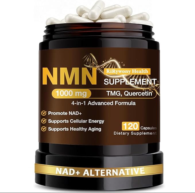 NMN Supplement 1000mg - NMN Supplement 1000mg Pure Organic NMNH Alternative Resveratrol Supplement NAD+ Supplement TMG &amp Quercetin for Cellular Support 120 Capsules