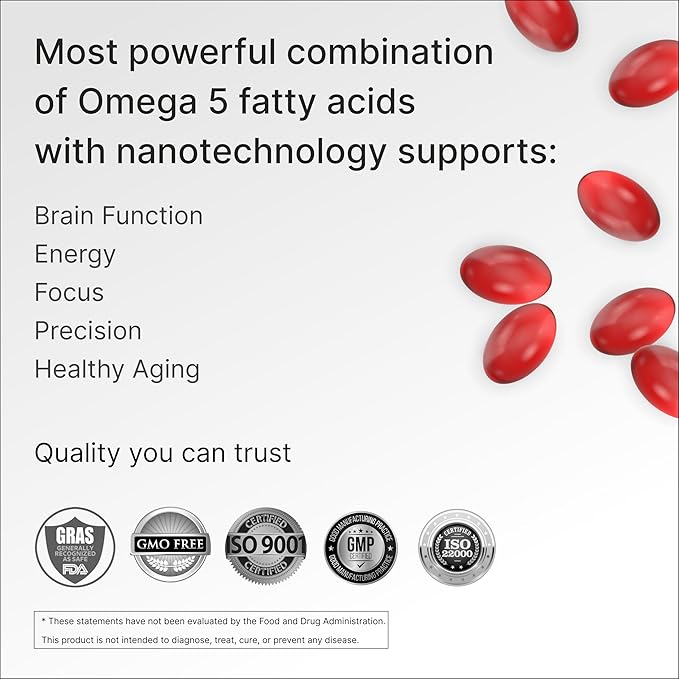 Nano Pomegranate Supplement CLINICALLY Proven Brain Supplement with Anti Aging Nanotech Delivers 100 Times The Power of Pomegranate Seed Oil in its Natural Form 1 Bottle 60ct