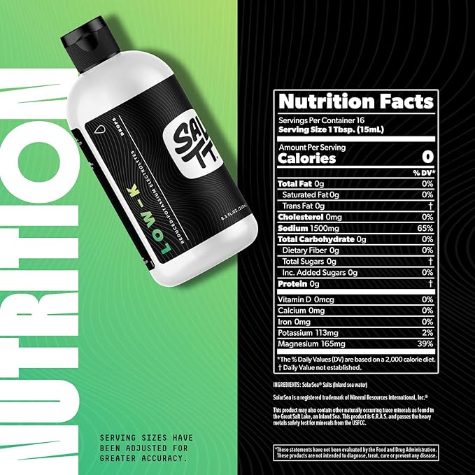 SALTT Low-K Fasting Drops | Sodium and Ionic Magnesium Fasting Supplement | Intermittent Fasting Mineral Supplements | Electrolyte Replenisher | On The Go Container | (250ml/8.3 fl oz. Refill)
