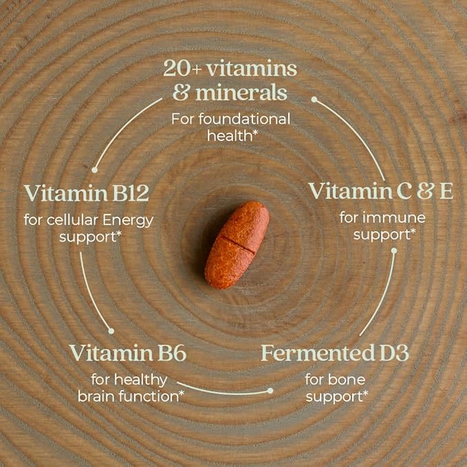 New Chapter Women’s Multivitamin 55+ Astaxanthin B6 B12 D3 Vitamin C &amp Zinc Immune Heart Cellular Energy and Bone Support Gentle on The Stomach One Daily Non-GMO Gluten-Free 72 Table